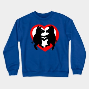 Dancing Pigs in Love Crewneck Sweatshirt